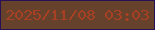 文字の大きさ：1、枠の色：281056、背景の色：66412b、文字の色：a84123 無料ブログパーツのブログ時計
