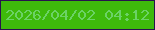 文字の大きさ：2、枠の色：28124d、背景の色：3eb90b、文字の色：6bd266 無料ブログパーツのブログ時計
