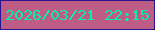 文字の大きさ：2、枠の色：281390、背景の色：bd5c84、文字の色：00f4a8 無料ブログパーツのブログ時計