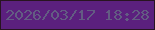 文字の大きさ：3、枠の色：281421、背景の色：5b207e、文字の色：635c83 無料ブログパーツのブログ時計