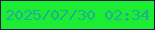 文字の大きさ：3、枠の色：281447、背景の色：1aed32、文字の色：24ab98 無料ブログパーツのブログ時計