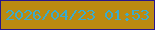 文字の大きさ：2、枠の色：28158d、背景の色：bb8a11、文字の色：3babcd 無料ブログパーツのブログ時計