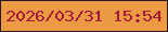 文字の大きさ：5、枠の色：281627、背景の色：ec9b43、文字の色：a4183d 無料ブログパーツのブログ時計