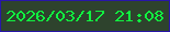 文字の大きさ：1、枠の色：2816a8、背景の色：2e432d、文字の色：10f440 無料ブログパーツのブログ時計