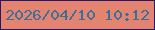 文字の大きさ：1、枠の色：281865、背景の色：e48470、文字の色：3a6f9b 無料ブログパーツのブログ時計