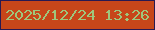 文字の大きさ：5、枠の色：281952、背景の色：c7461a、文字の色：9fc67c 無料ブログパーツのブログ時計