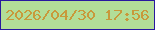 文字の大きさ：3、枠の色：28199f、背景の色：b2de98、文字の色：c8993b 無料ブログパーツのブログ時計