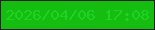 文字の大きさ：3、枠の色：281d26、背景の色：14bd10、文字の色：20d223 無料ブログパーツのブログ時計