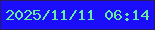 文字の大きさ：5、枠の色：281d61、背景の色：1b0ffb、文字の色：67eba4 無料ブログパーツのブログ時計