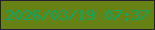 文字の大きさ：2、枠の色：281e2f、背景の色：668214、文字の色：09a76a 無料ブログパーツのブログ時計