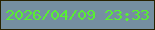 文字の大きさ：2、枠の色：282200、背景の色：758fa0、文字の色：58ef32 無料ブログパーツのブログ時計