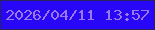 文字の大きさ：2、枠の色：28225d、背景の色：2806f6、文字の色：9a78e9 無料ブログパーツのブログ時計