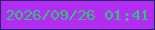 文字の大きさ：4、枠の色：282271、背景の色：b22df1、文字の色：33c376 無料ブログパーツのブログ時計