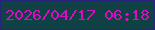 文字の大きさ：2、枠の色：28237f、背景の色：104145、文字の色：db0dc3 無料ブログパーツのブログ時計
