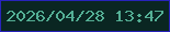 文字の大きさ：4、枠の色：2823bb、背景の色：0a2622、文字の色：54af95 無料ブログパーツのブログ時計