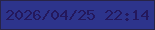 文字の大きさ：2、枠の色：282446、背景の色：2d348c、文字の色：24185d 無料ブログパーツのブログ時計
