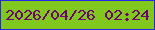 文字の大きさ：1、枠の色：2824e8、背景の色：80c81d、文字の色：6b0370 無料ブログパーツのブログ時計