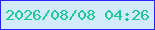 文字の大きさ：1、枠の色：2824f2、背景の色：d3eafb、文字の色：19c895 無料ブログパーツのブログ時計