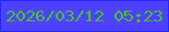 文字の大きさ：1、枠の色：2826f3、背景の色：4e40ff、文字の色：4ac52a 無料ブログパーツのブログ時計