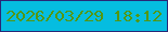 文字の大きさ：3、枠の色：282777、背景の色：05bde0、文字の色：539712 無料ブログパーツのブログ時計