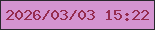 文字の大きさ：3、枠の色：28292d、背景の色：d494d1、文字の色：952b50 無料ブログパーツのブログ時計