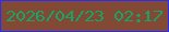 文字の大きさ：5、枠の色：282df7、背景の色：824935、文字の色：19a369 無料ブログパーツのブログ時計