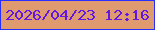 文字の大きさ：3、枠の色：282eff、背景の色：e09a70、文字の色：6217e3 無料ブログパーツのブログ時計
