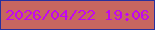 文字の大きさ：4、枠の色：28309d、背景の色：c76660、文字の色：c207f0 無料ブログパーツのブログ時計