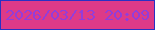 文字の大きさ：4、枠の色：2831c4、背景の色：dd3a88、文字の色：933dda 無料ブログパーツのブログ時計