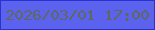文字の大きさ：5、枠の色：2832cf、背景の色：5b62ed、文字の色：5f685f 無料ブログパーツのブログ時計