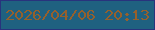 文字の大きさ：5、枠の色：28337d、背景の色：1f6180、文字の色：95602c 無料ブログパーツのブログ時計