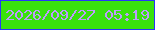文字の大きさ：4、枠の色：2836f9、背景の色：39e20d、文字の色：bd9cfc 無料ブログパーツのブログ時計