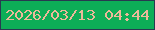 文字の大きさ：4、枠の色：283a50、背景の色：0dae57、文字の色：ecb99a 無料ブログパーツのブログ時計