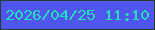 文字の大きさ：4、枠の色：283b2a、背景の色：5056ed、文字の色：24ddbf 無料ブログパーツのブログ時計