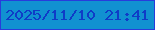 文字の大きさ：4、枠の色：283cdb、背景の色：1191d1、文字の色：0f3cc7 無料ブログパーツのブログ時計