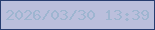 文字の大きさ：2、枠の色：283d6f、背景の色：bbbfdc、文字の色：9eb5d0 無料ブログパーツのブログ時計