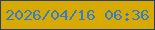 文字の大きさ：1、枠の色：283d76、背景の色：d8aa00、文字の色：327cd4 無料ブログパーツのブログ時計