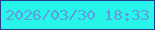 文字の大きさ：2、枠の色：283d87、背景の色：27f5e9、文字の色：659adf 無料ブログパーツのブログ時計