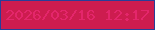 文字の大きさ：4、枠の色：283e98、背景の色：cd1c4f、文字の色：e4266b 無料ブログパーツのブログ時計