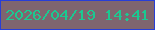 文字の大きさ：2、枠の色：283ed7、背景の色：7f656f、文字の色：1bc991 無料ブログパーツのブログ時計