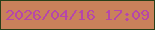文字の大きさ：4、枠の色：283f18、背景の色：c9815b、文字の色：b646aa 無料ブログパーツのブログ時計