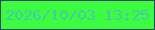 文字の大きさ：4、枠の色：284464、背景の色：3cfc3f、文字の色：43cbad 無料ブログパーツのブログ時計
