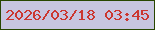 文字の大きさ：3、枠の色：284600、背景の色：c7c5e0、文字の色：cb3630 無料ブログパーツのブログ時計