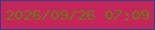 文字の大きさ：3、枠の色：284686、背景の色：c6255b、文字の色：687a16 無料ブログパーツのブログ時計