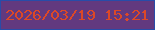 文字の大きさ：4、枠の色：284ca8、背景の色：62397f、文字の色：dc4827 無料ブログパーツのブログ時計