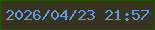 文字の大きさ：5、枠の色：284d04、背景の色：363321、文字の色：6499df 無料ブログパーツのブログ時計