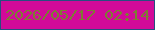 文字の大きさ：2、枠の色：284e80、背景の色：d20a99、文字の色：7c7e32 無料ブログパーツのブログ時計