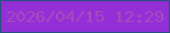 文字の大きさ：1、枠の色：284f7f、背景の色：922fd6、文字の色：a84bbb 無料ブログパーツのブログ時計