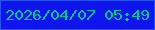 文字の大きさ：3、枠の色：2853f3、背景の色：0f15ec、文字の色：01ca90 無料ブログパーツのブログ時計