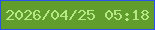 文字の大きさ：5、枠の色：2854ed、背景の色：619d2c、文字の色：b6e983 無料ブログパーツのブログ時計